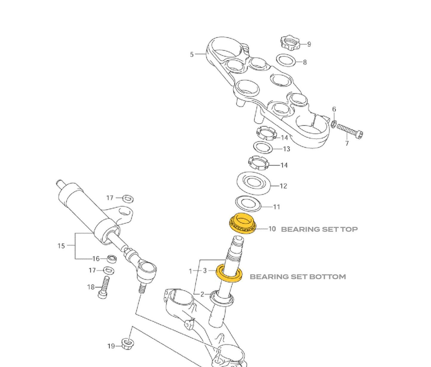 OEM SUZUKI STEM BEARING